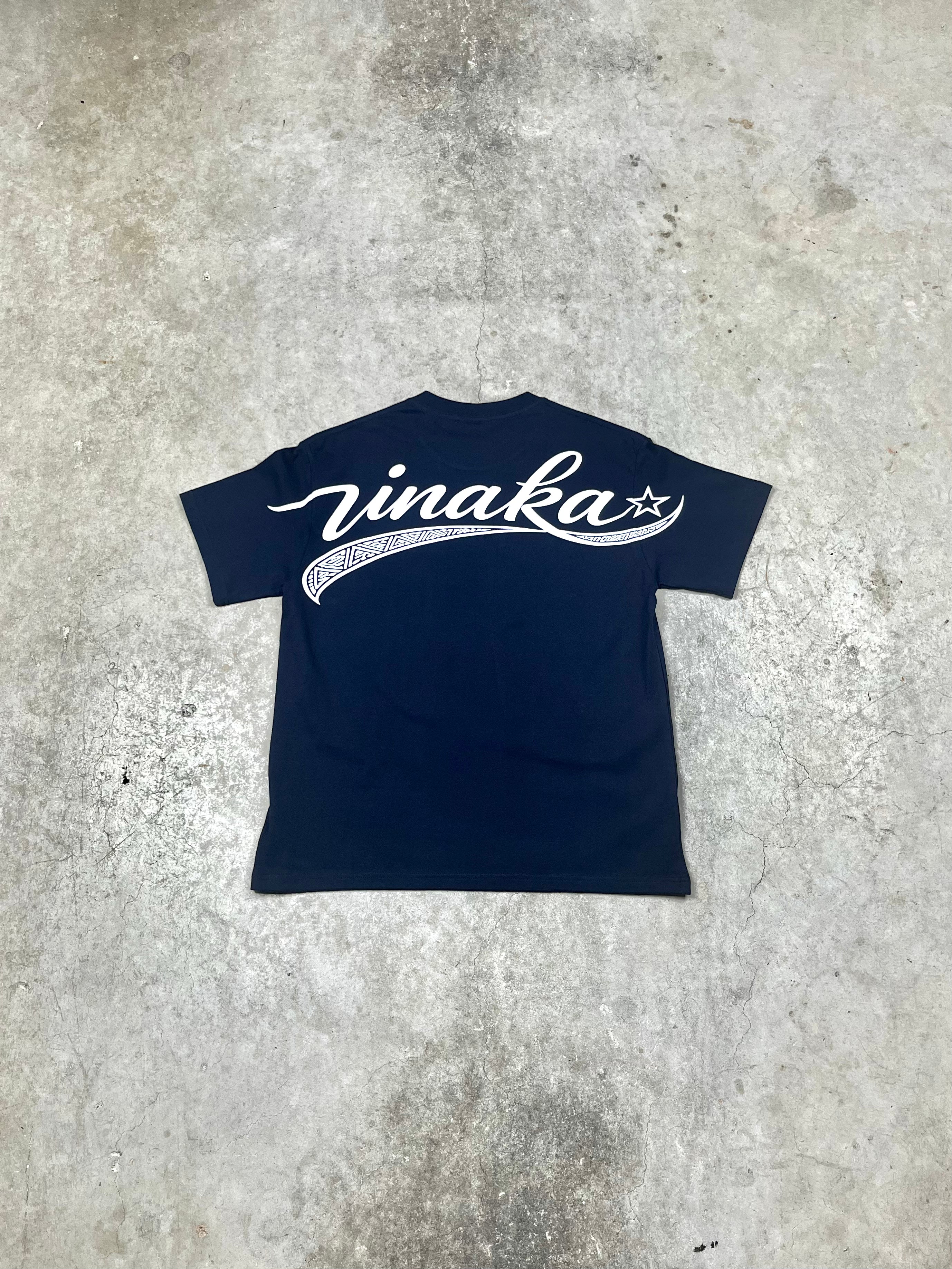 VINAKA™ Boxy Graphic Tee - Navy
