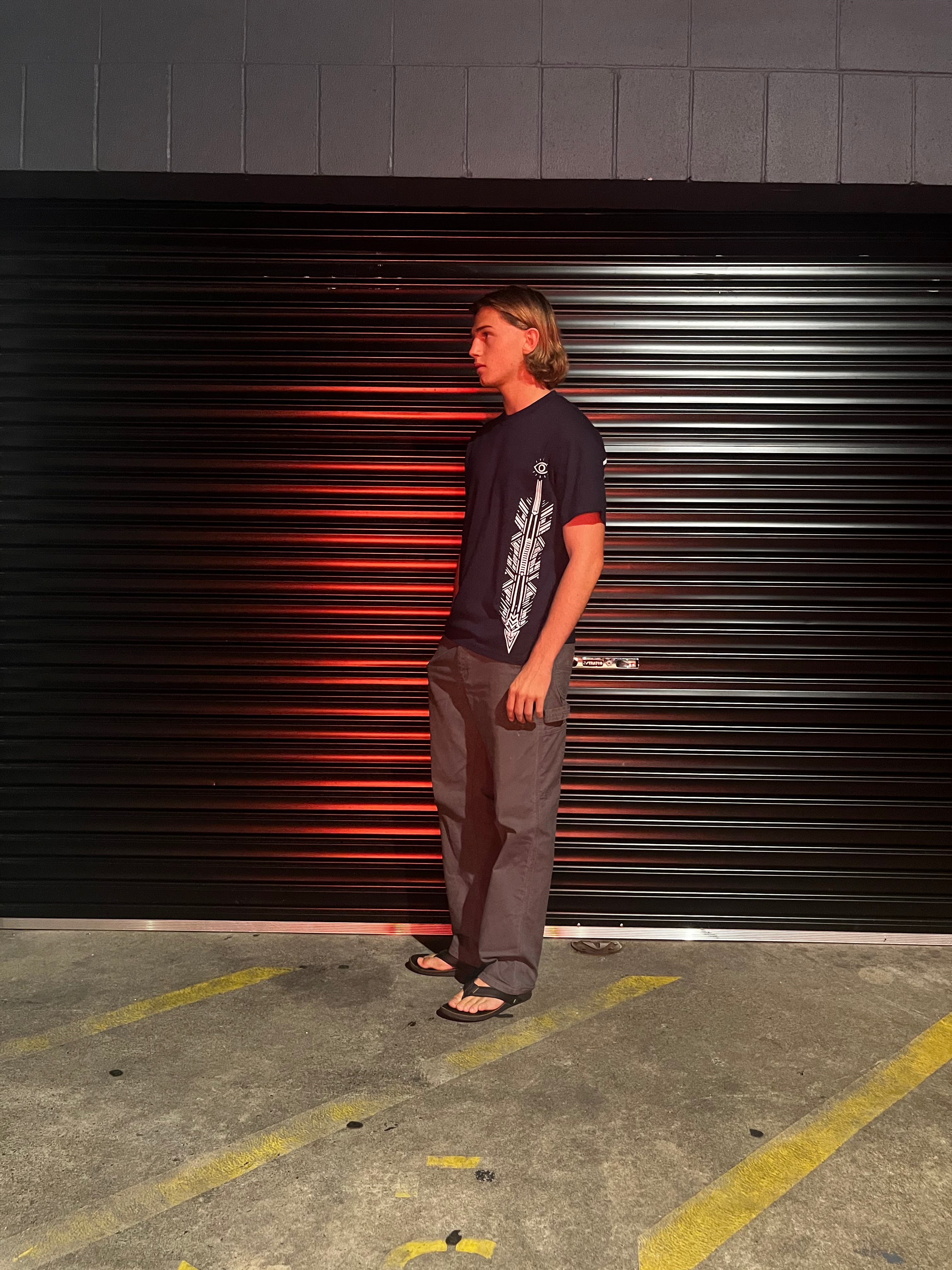 VINAKA™ Boxy Graphic Tee - Navy